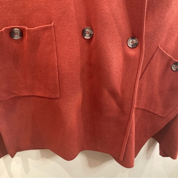 MARLA WYNNE O/S Cotton Blend Oversized Pockets Buttoned Poncho Cardigan NEW - Picture 4 of 11